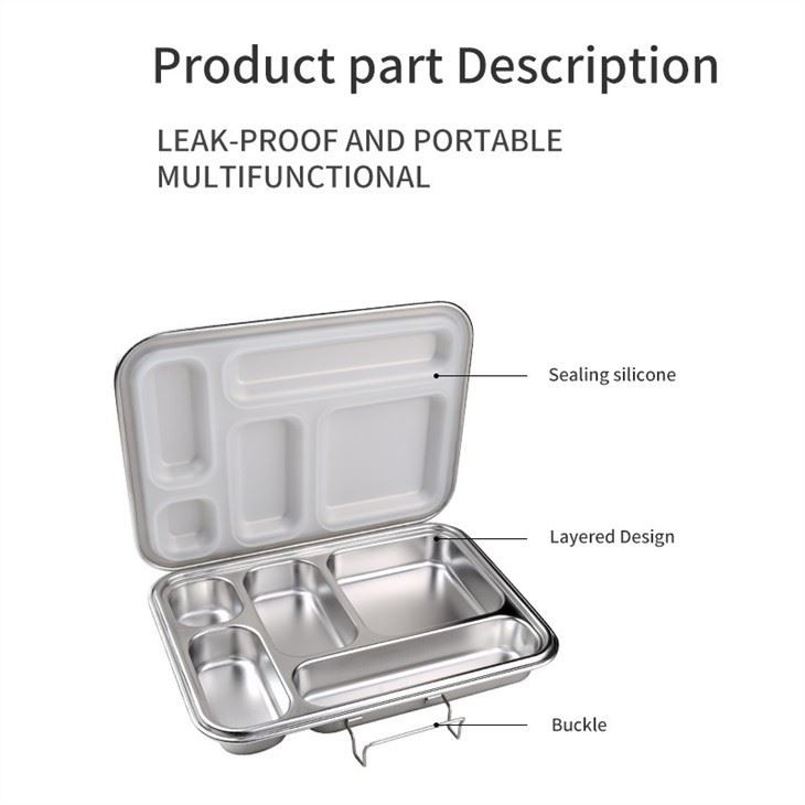 Stainless Steel Lunch Box With Compartments